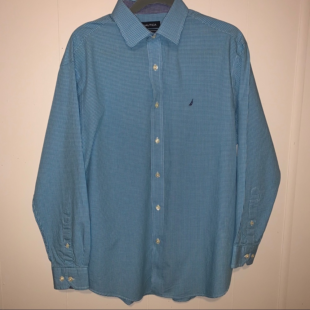 EUC Nautica Classic Fit Dress  Shirt Size 16 32/33
